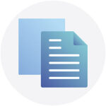 Gradient color icon for documents.